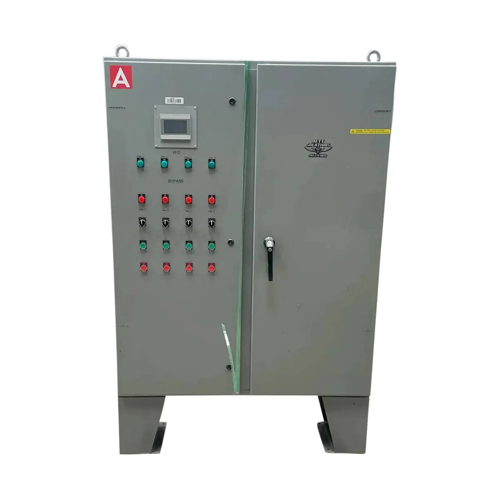 Jett Solutions, VFD Control Center, (4) Schneider Electric ATV212HD15N4 drives, (4) Square D motor starters