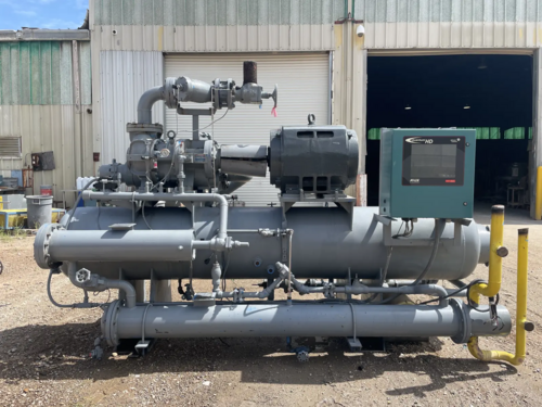 200 HP Mycom #200VSD, Rotary Screw Compressor Package, 460 Volt, R-717 refrigerant, TomCo2 oil separator, 450