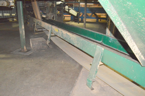 24" wide x 155' long, Trough Belt Conveyor, 22" belt width, 8" trough edge height, 10 HP Teco motor, Falk