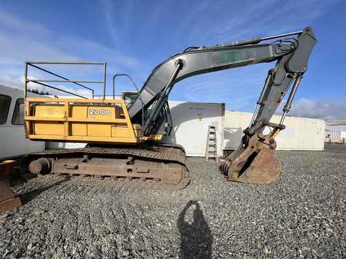 John Deere 200D LC, Excavator, 5,686 hours, thumb, quick coupler, auxiliary hydraulics, 2008