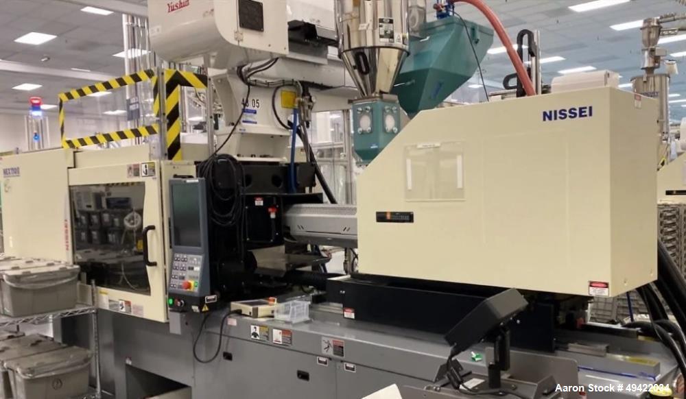 120 Ton, 1.5 oz., Nissei #NEX110III-9EG, all-electric injection molding machine, 16.5" x 16.5" tie bar