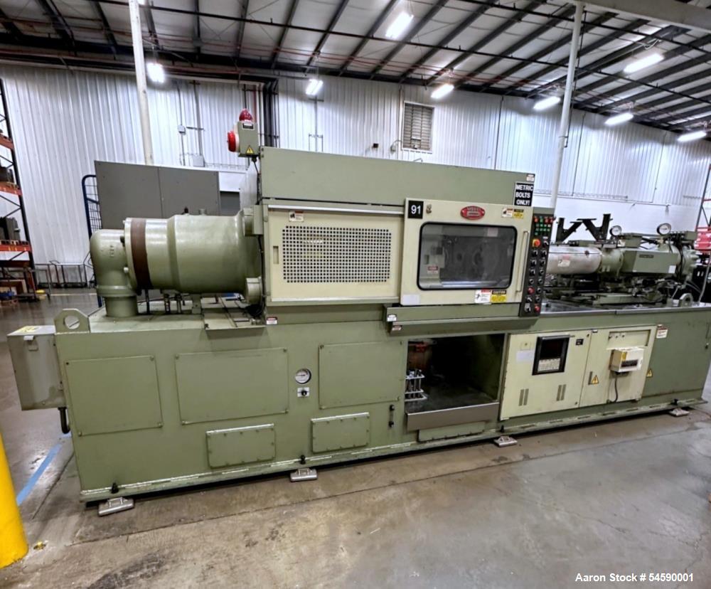 220 Ton, 6.79 oz., Nissei #DC200-25ASE, two-shot injection molding machine, dual 25A units, 45mm screws