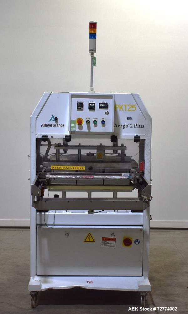 Alloyd #Aergo-2-Plus, semi automatic shuttle Blister Sealer, 14" x 28" seal area, 8 cycles/min., 550°F