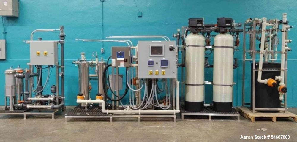 Aquafine, ASTM Type II Water Purification System, UV disinfection, filtration and deionization skids, 480 V.