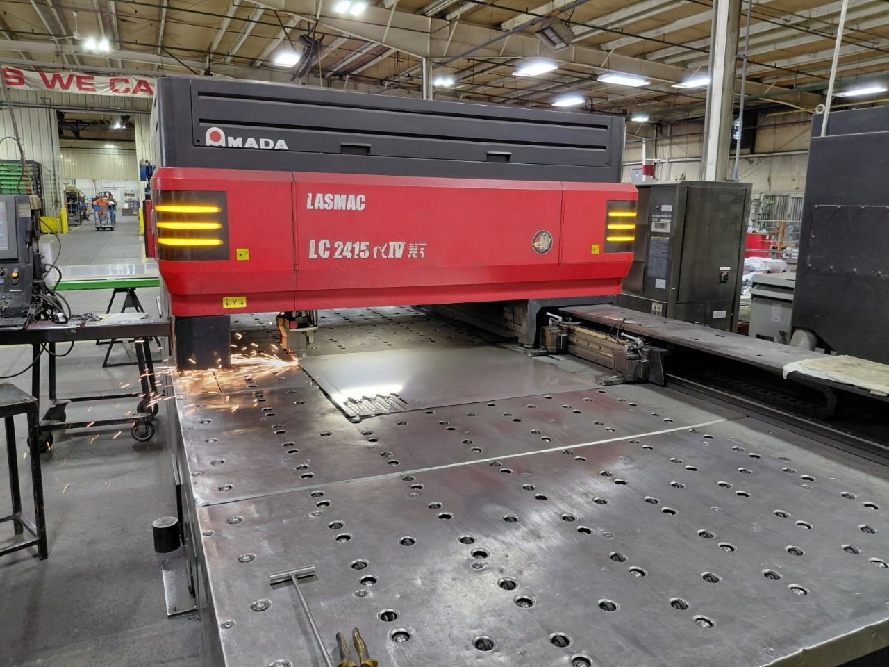 Amada #Lasmac-LC2415-Alpha4NT, Co2 laser, 2000 watt, 5' x 10' table, chiller, dust collector, 2008