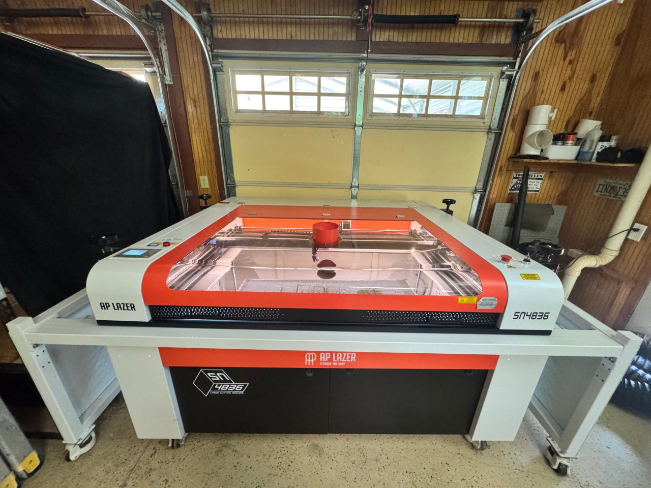 Associated Pacific Lazer #SN4836DLR, Co2 CNC engraving dual laser machine, 100 watt, 48" x 36" engraving