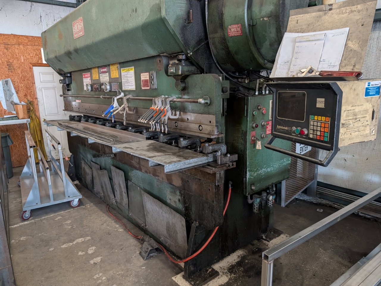 60/90 Ton, Chicago, Dreis & Krump #1012-L, press brake with Hurco Autobend 5C back gauge, 12' overall