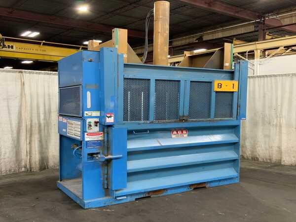 60" x 30" x 45" TL Industries #TVB60SO, vertical cardboard baler, 10 HP, bale ejector, 1998