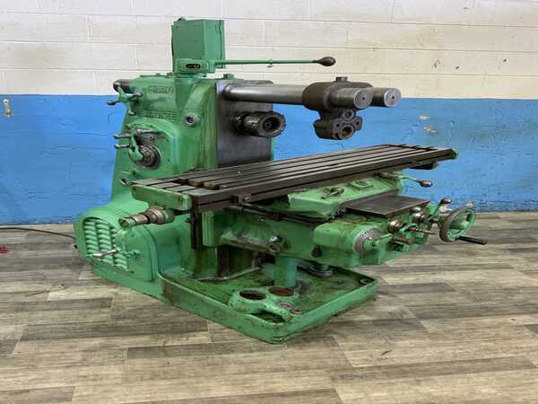 Kearney & Trecker, Milwaukee #2H, plain horizontal mill, 10" x 50" table, 5 HP, overarm support