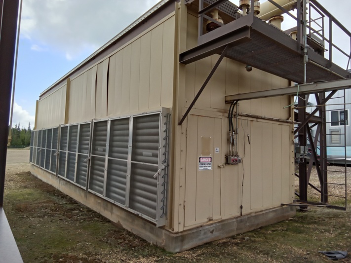 2860 psi, Exchanger Industries, Ariel process cooler, 46' x 14' skid, 1992