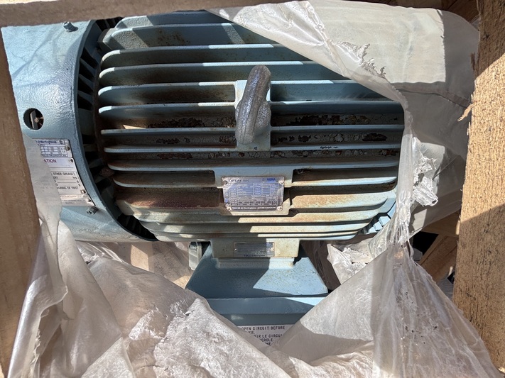 75 HP 3555 RPM Teco Westinghouse #PDH0752CM, squirrel cage motor, Frame 365TSC, 230/460 Volts, Class I Div.