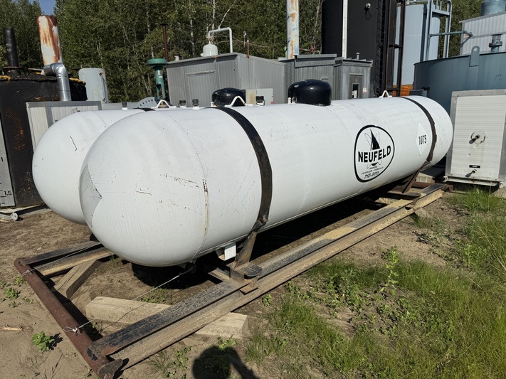 1000 gallons, American Welding and Tank, 250 psi horizontal bullet, 41" diameter, sweet, -20&deg;F MDMT, 8' x