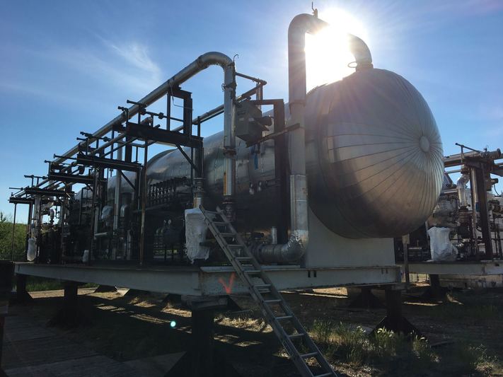 120" x 50' Natco, horizontal FWKO, 190 psi, 392°F, sweet, 2005