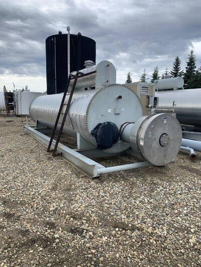 2.5 MMBTU/hr Sour Glycol Heater, 62" x 24', 4503 psi, 200&deg;F, 20" fire tube, NWP, 2010