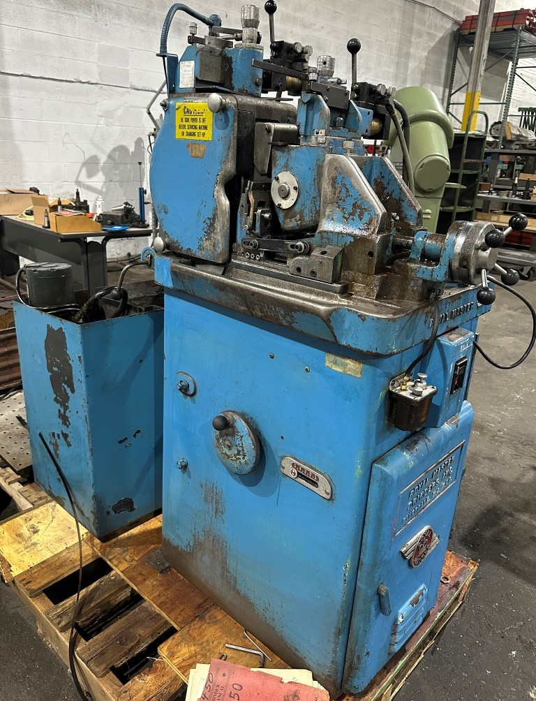 Royal Master No. TG12, centerless grinder, infeed air injector stop