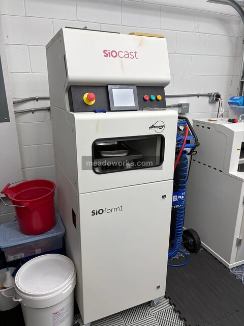 SiOcast #SiOform1, 3D Plastic Modeling Machine, Kobalt air compressor, downdraft table, molds/tooling, 2023