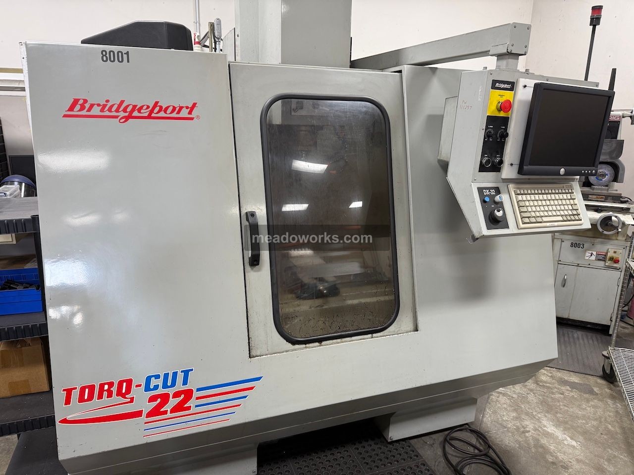 Bridgeport #Torq-Cut-22, CNC Vertical Machining Center, DX-32 control, 240 V.