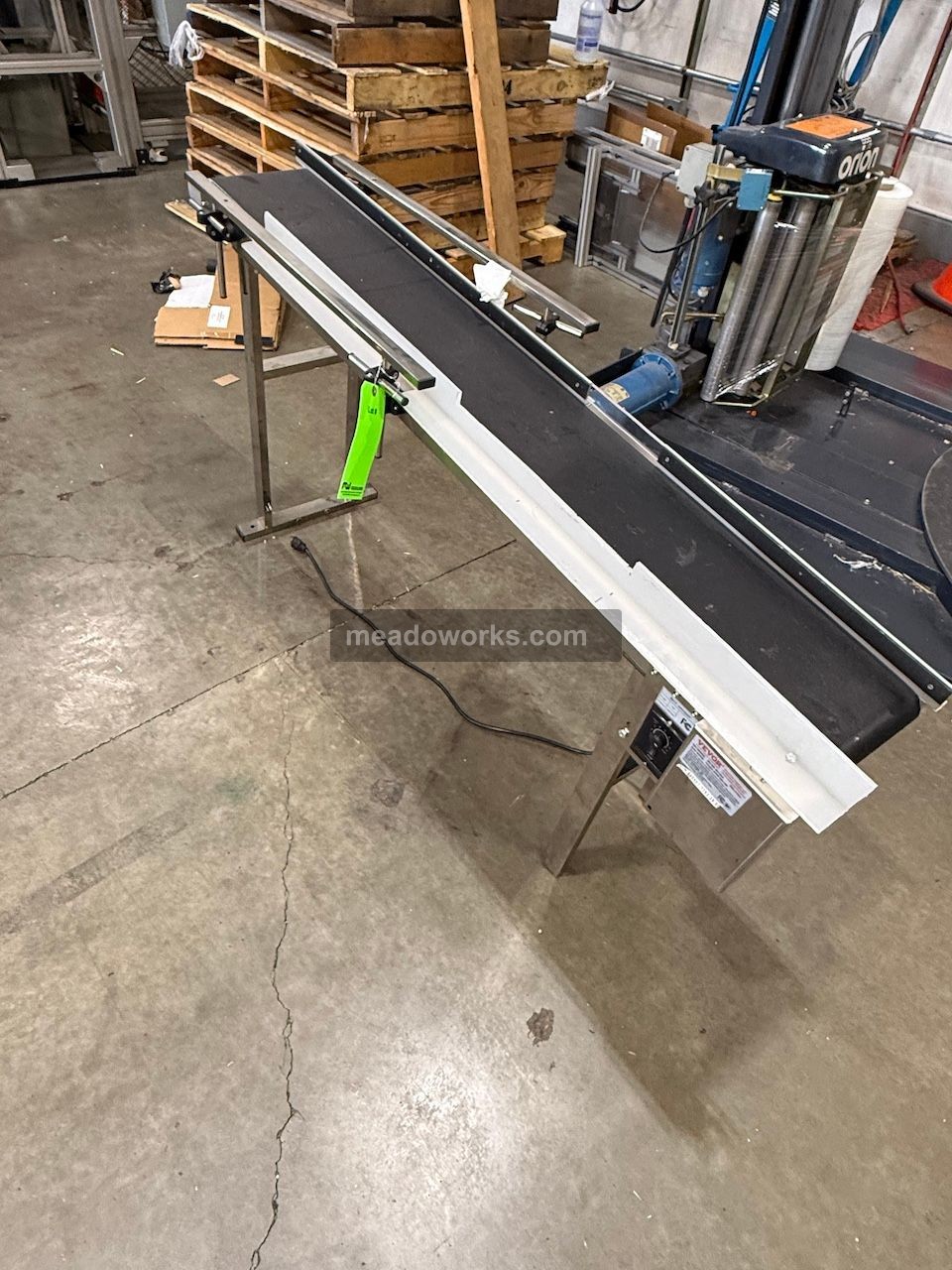 7.8" wide x 59" long, Vevor #MS15020, Electric Belt Conveyor, variable speed, 120 V.
