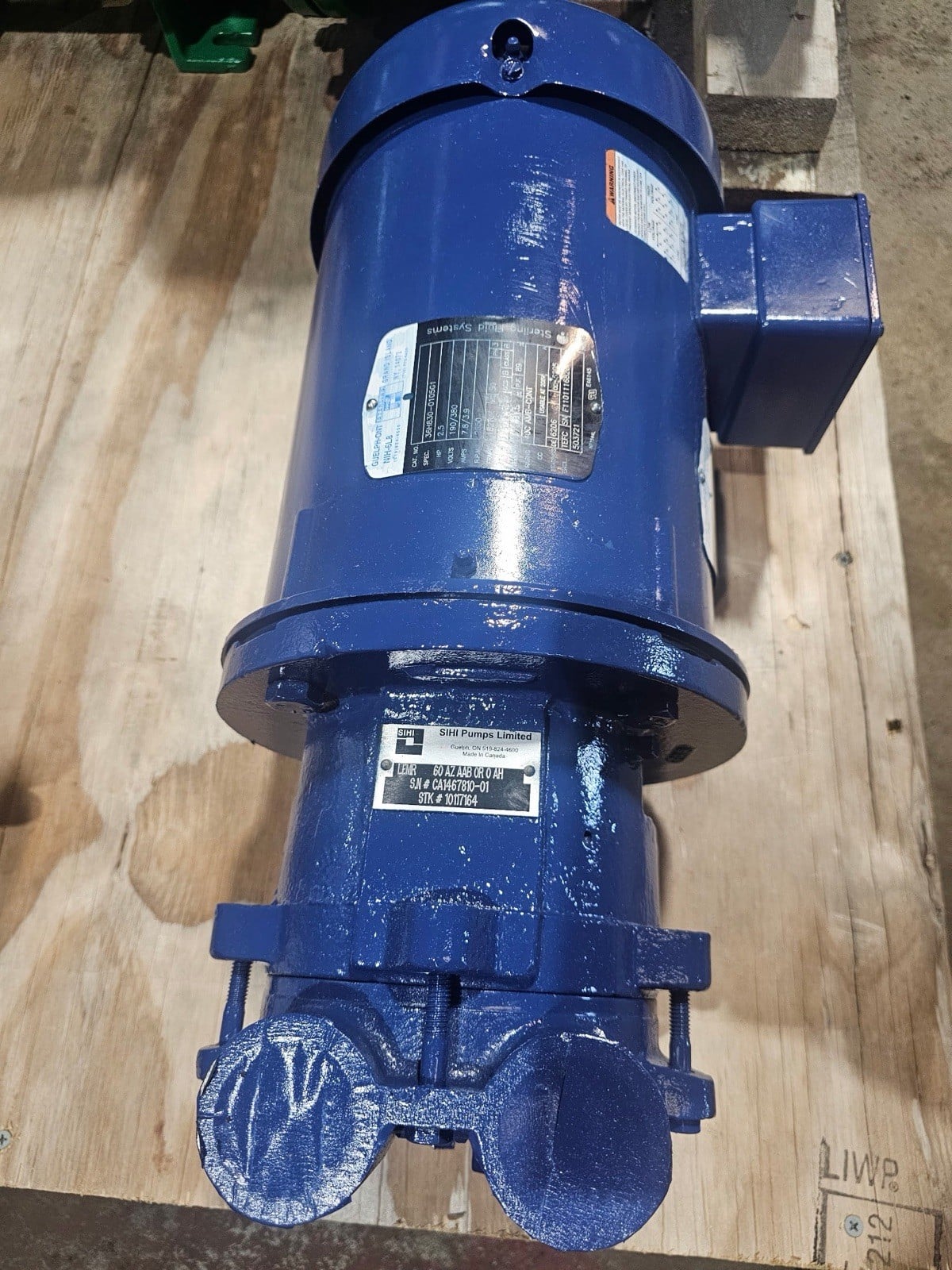 Sihi #LEMR-60-AZ-AAB-OR-0-AH, Liquid Ring Vacuum Pump, 2.5 HP, 190/380 V., 50 Hz., new