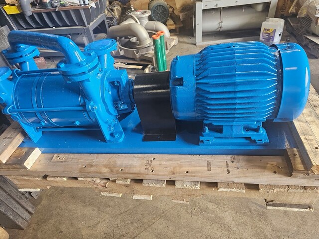 Sihi #LPHY-45317, Liquid Ring Vacuum Pump System, Stainless Steel, plated, 10 HP Baldor motor, 1760 RPM