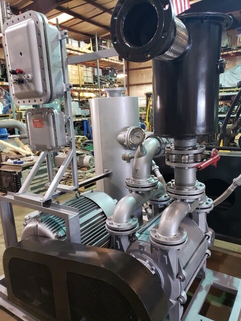 1000 CFM, Sihi, Liquid Ring Vacuum Recirculation System, Stainless Steel, explosion proof