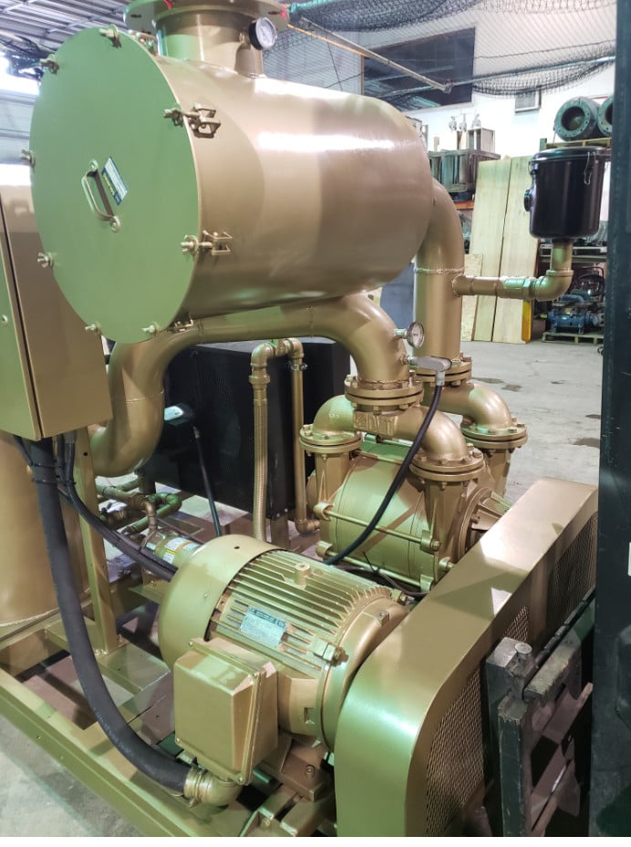 1200 CFM, Dekker Vmax #VMX1203K, Oil Sealed Liquid Ring Vacuum Pump, 100 HP, 29" HgV, new