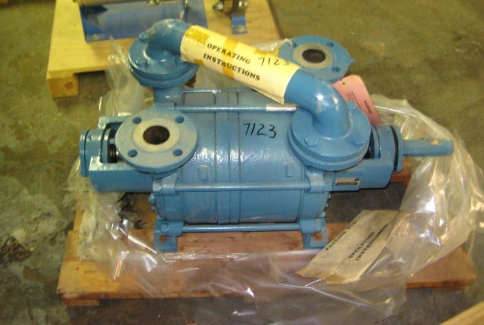 225 CFM, Sihi #LPH-55312, Liquid Ring Vacuum Pump, Stainless Steel, 29" HgV, new