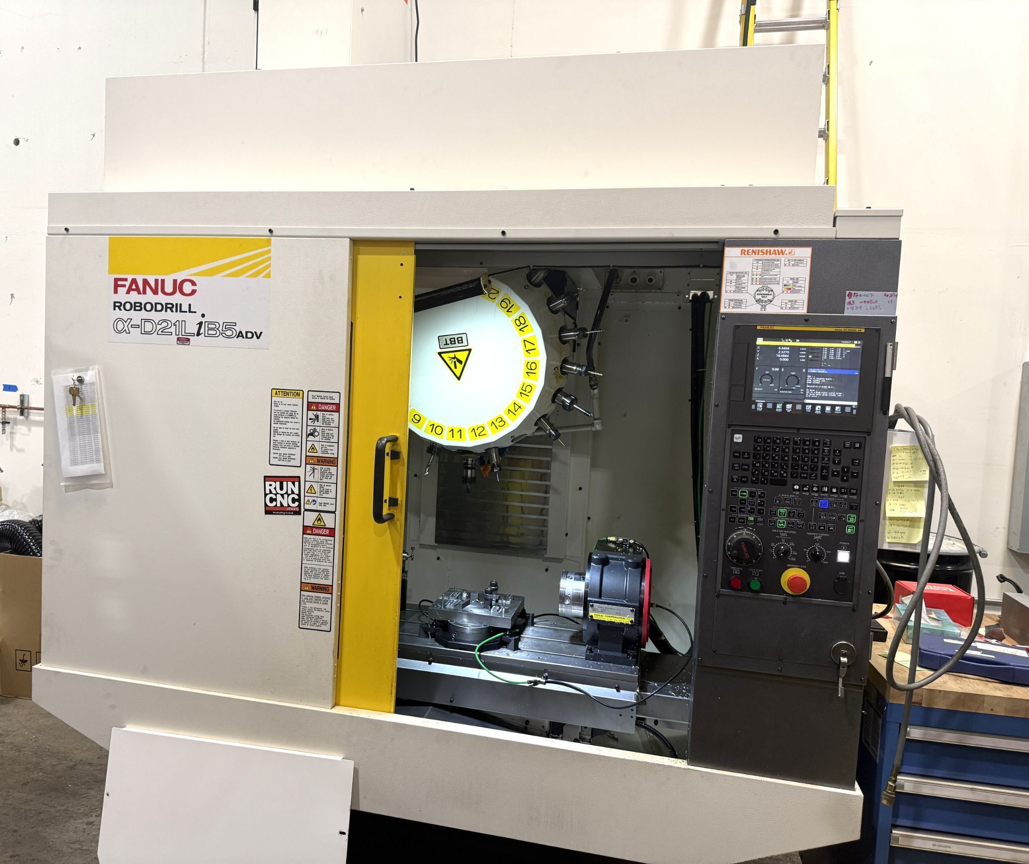 Fanuc #Robodrill-Alpha-D21LIB5-ADV, 4-Axis CNC Drill Tap Vertical Machining Center, 19.7" X, 15.7" Y, 13" Z