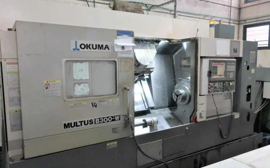 Okuma #Multus-B300-W, 5-Axis CNC Lathe, 24.8" swing, 17.72" turning diameter, 35.4" centers, 10" chuck, 2.8"