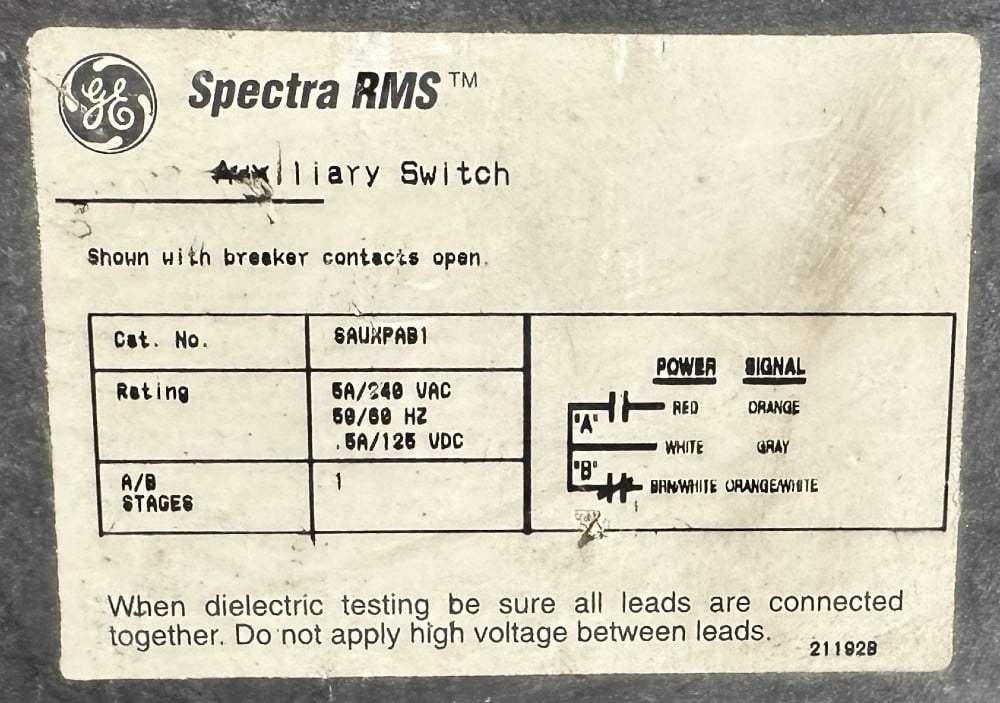 General Electric, Spectra RMS Hi-Break, Electronic Trip, 3-Pole, 250A Frame, 600VAC Max., Adjustable-Trip