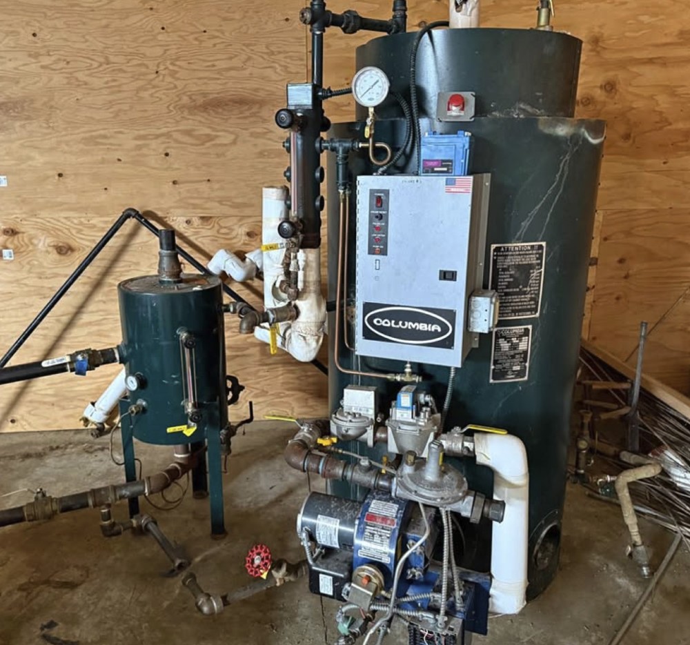 20 HP Columbia #CT-20, steam boiler, 150 psi, 2014