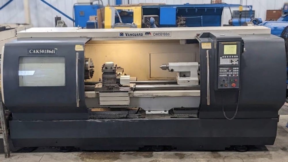 19.6" x 73" Vanguard #CAK50186DI, CNC lathe, 11.8" SOCS, 15.7" X, 9.8" Y, 74.2" Z, Fanuc Oi, 2008