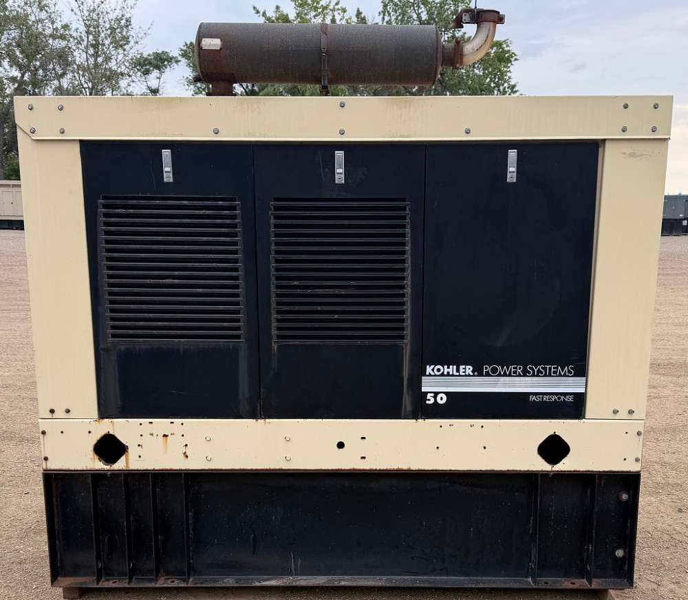 55 KW Kohler #50REOZJB, diesel generator set, 120/208 Volts, 3-phase, John Deere 4045TF150 engine