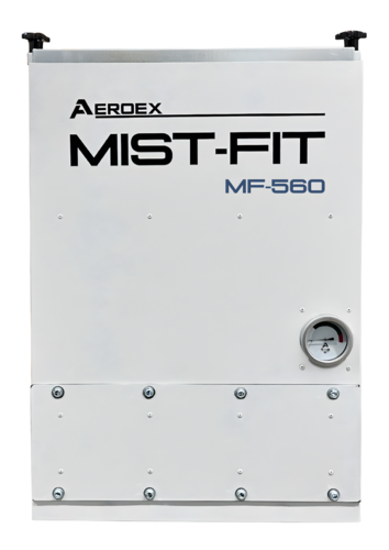 600 cfm Aeroex #MF-560, Mist-Fit mist collector, 0.75 HP, 6" diameter inlet, 68 dB(A), 125&deg;F max., 86 lb.