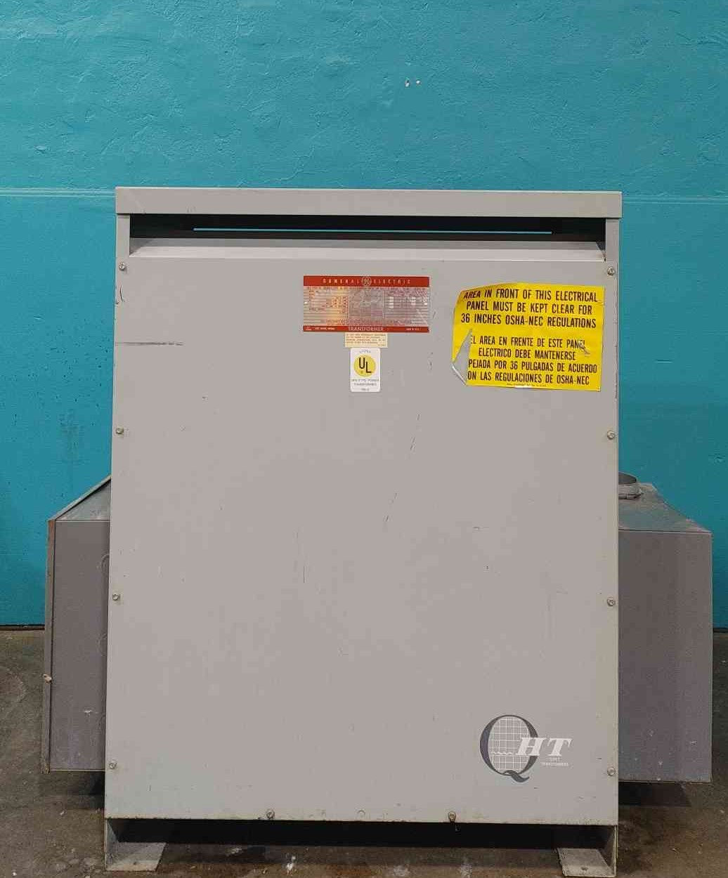 150 KVA 480 Delta Primary, 208Y/120 Secondary, General Electric #9T23B3876, Dry Type Transformer, 3 Phase