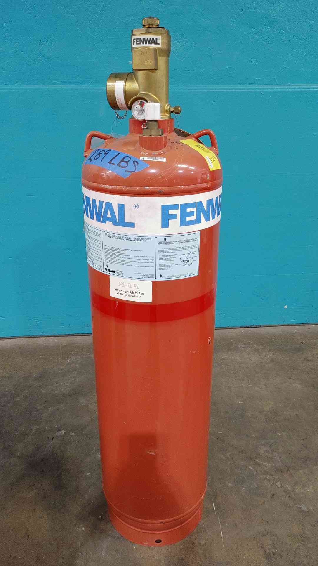 289 lbs. Fenwal, FM-200 agent, fire suppression