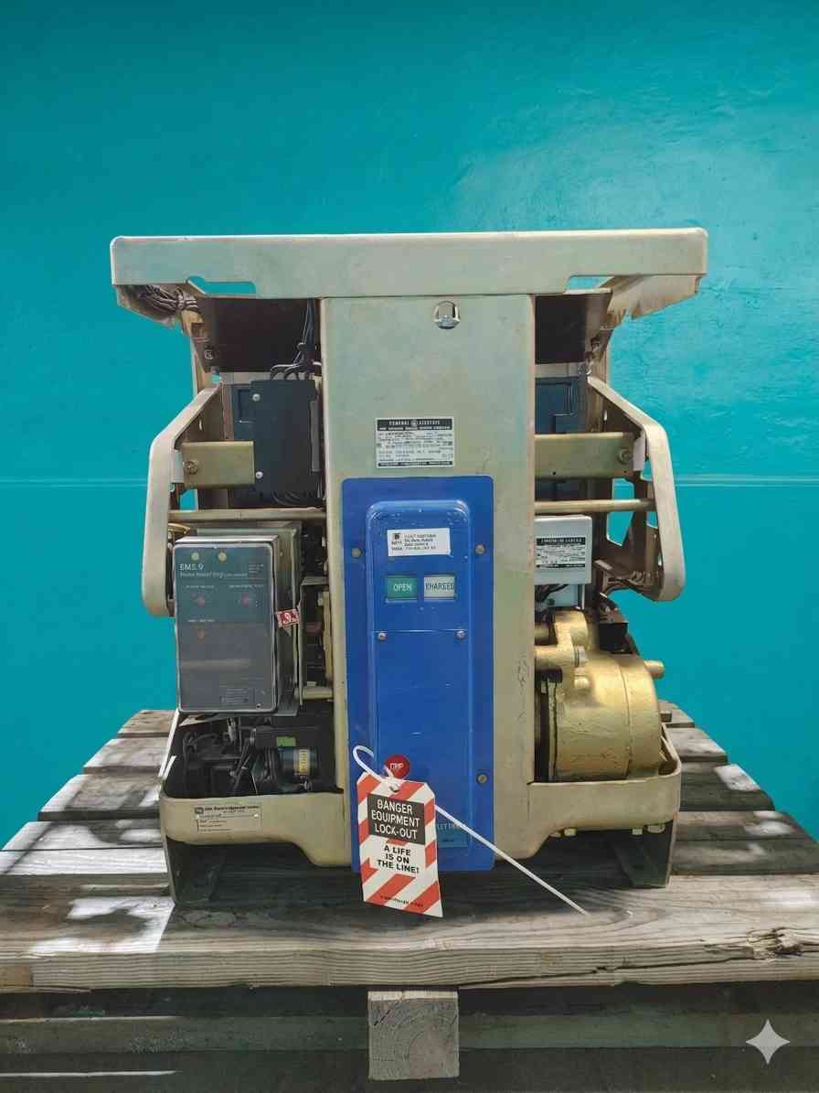 2000 Amp Frame, General Electric, AK-T-2A-50, air circuit breaker, 600 Volts, 3 pole, drawout, RMS-9 trip