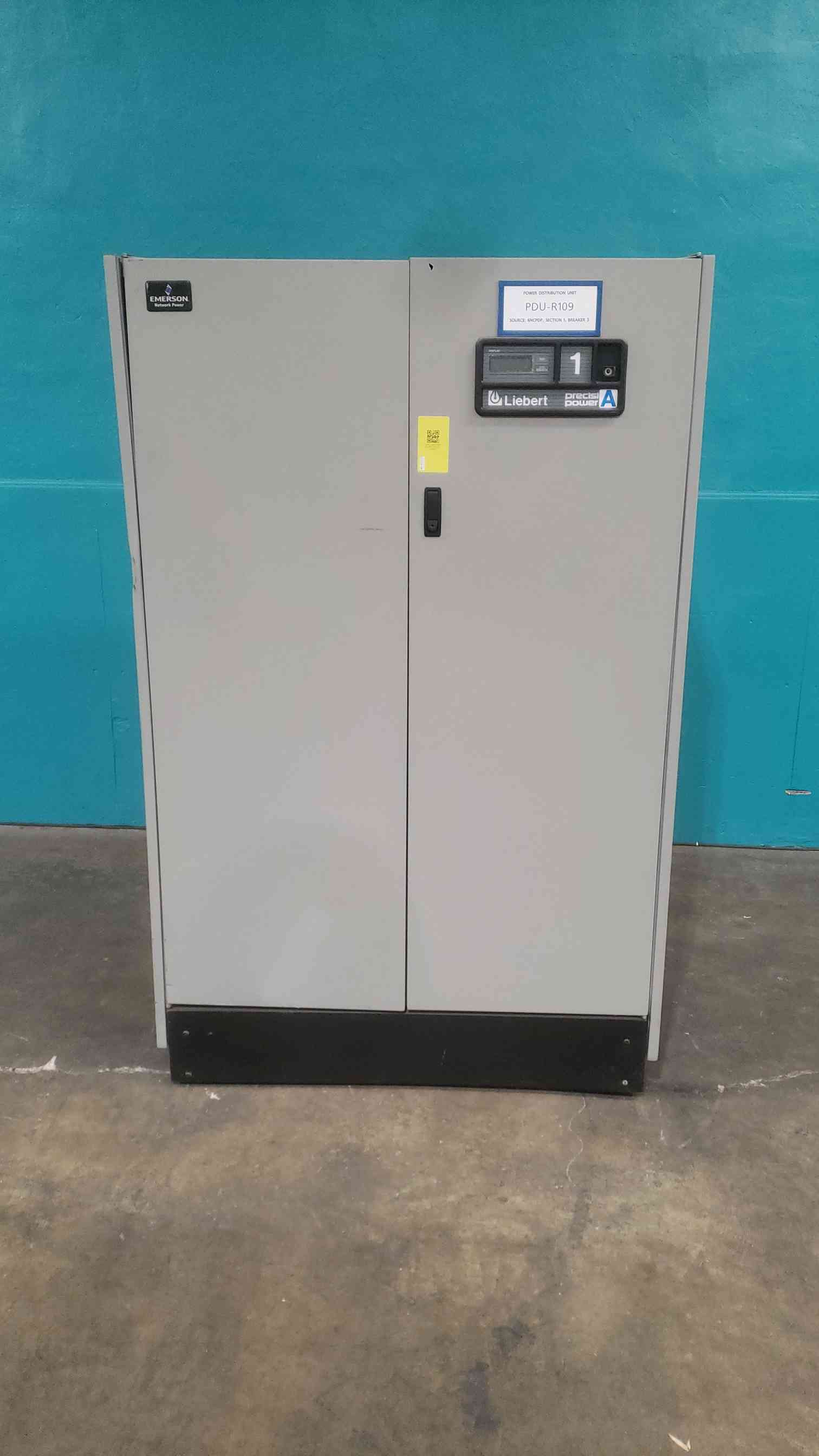 Liebert #PPA150C, power distribution unit, 480 Volts Pri., 208/120 Volts Sec., Square D 250 A main, 2011