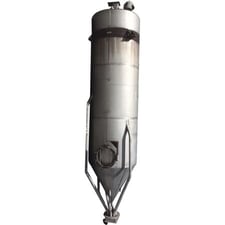 3740 gallon, Young Industries, Stainless Steel gravity blending silo bin, 500 cu.ft., 6' diameter x 17'-6"