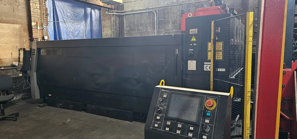 Amada #FOL-3015AJ, CNC Fiber Laser, 4000 watt, 122" X, 62" Y, 3.93" Z, 5' x 10' table, AMNC-F control, AS-LUL