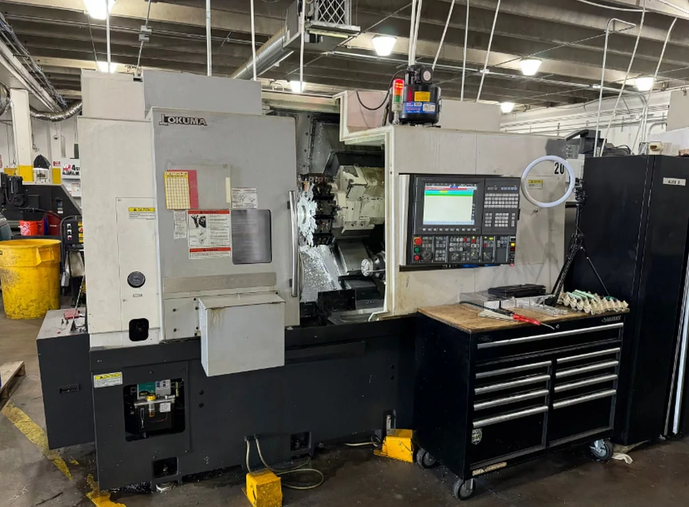 Okuma #Genos-L300-MYW-e, CNC Lathe, 20.4" swing, 11.8" turning diameter, 10" chuck, 2.7" bar, 18" centers