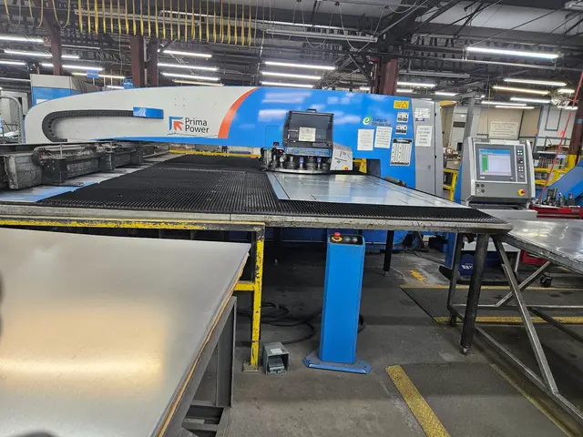 25 Ton, Prima Power #E6-13.37, CNC Turret Punch, 20 station, 4 automatic index, 5' x 10' sheet, 60" throat