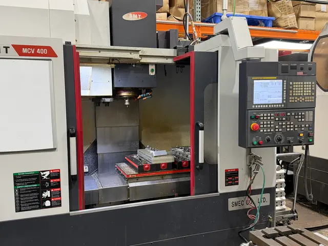 SMEC #MCV400, CNC Vertical Machining Center, 30.3" X, 16.9" Y, 20" Z, 12000 RPM, CAT 40, 30 automatic tool