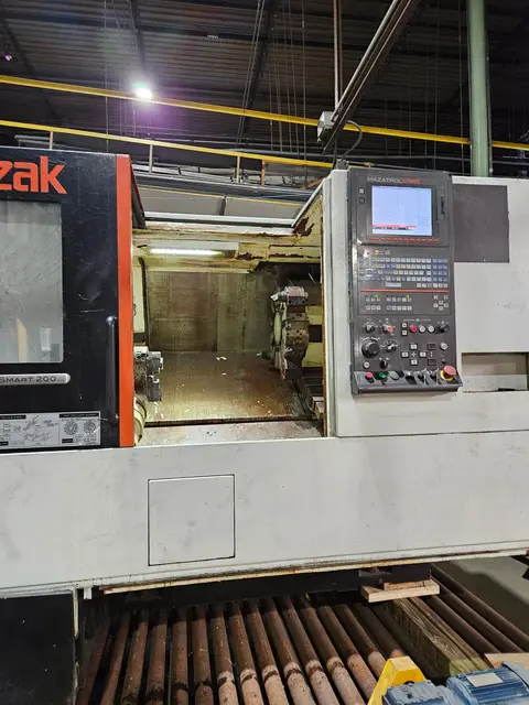Mazak #Quick-Turn-Smart-200, CNC Lathe, 26" swing, 8" chuck, 2.6" bar, 20" centers, 14" turning diameter