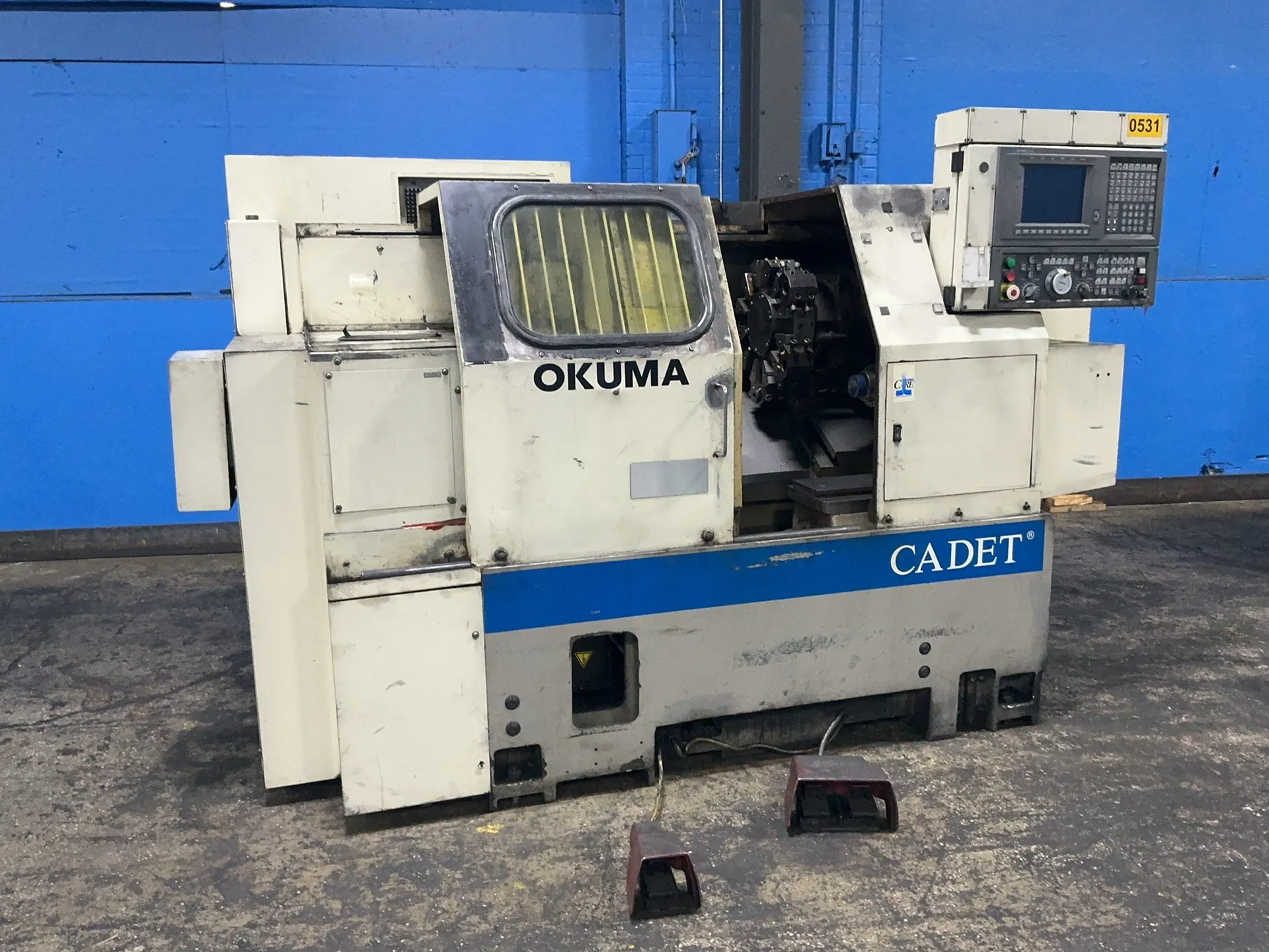 Okuma #LNCS, CNC lathe, 10" 3-jaw chuck, 2-1/2" bore, Okuma OSP700L control, tailstock,