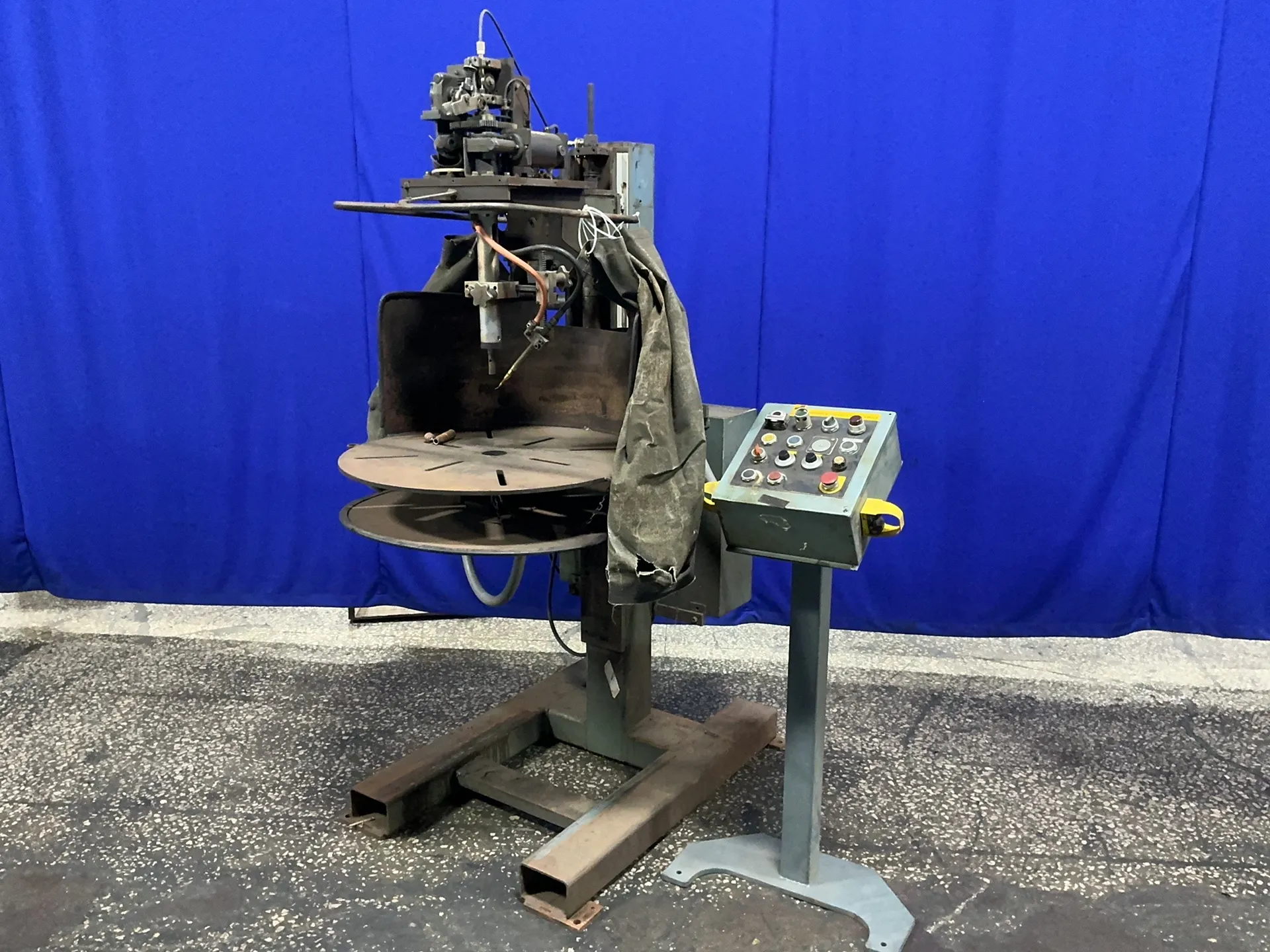 Bancroft Miller #300-Welda-Round, rotary mig welder, 30" diameter work table, control pedestal