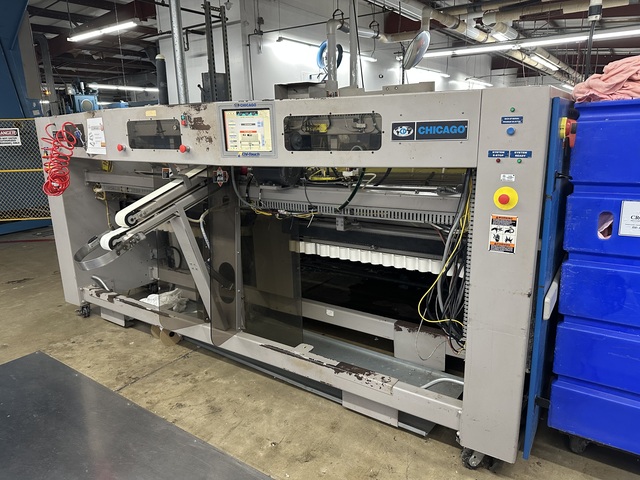 1-Station Chicago Dryer #Blanket-Blaster-Edge, Spreader Feeder, cornerless, short delivery table, Chi Touch