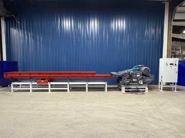 Vecoplan #VTH-85/12/2, horizontal wood grinder, 5" x 34" infeed opening, 5600 PPH, 390 RPM, 100 HP, (44)