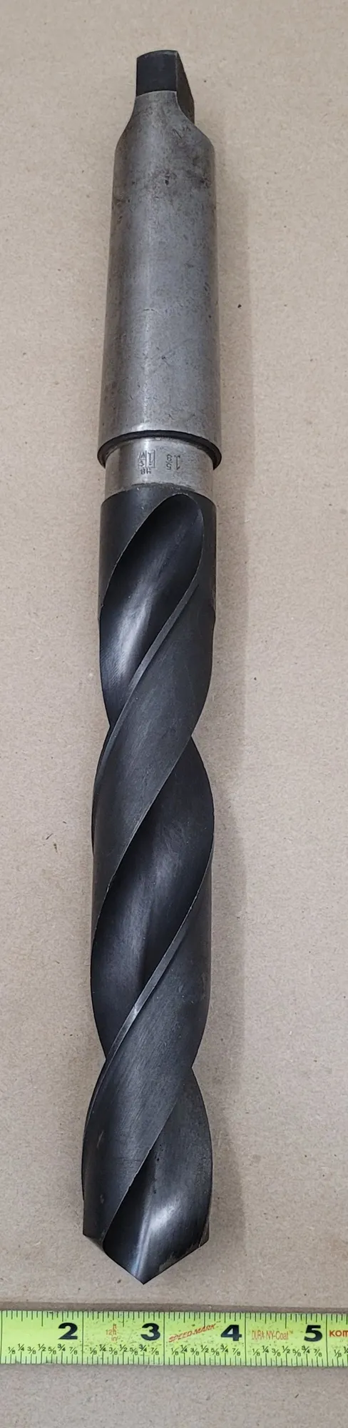 1TW, 1-5/8" HSS twist drill, 5MT taper shank, 17" OAL, 10" flute length