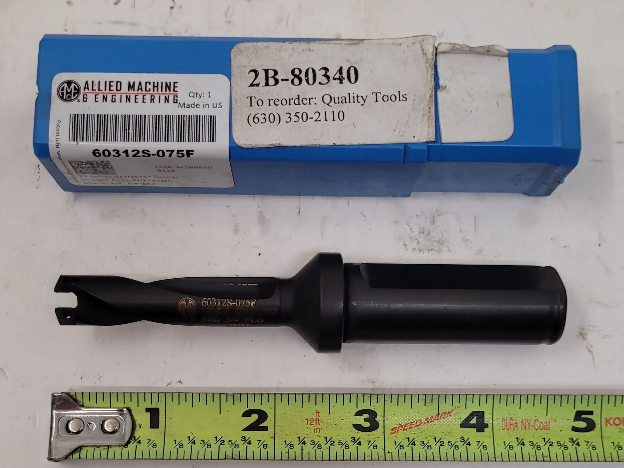Allied Machine & Engineering #60312S-075F, indexable spade drill
